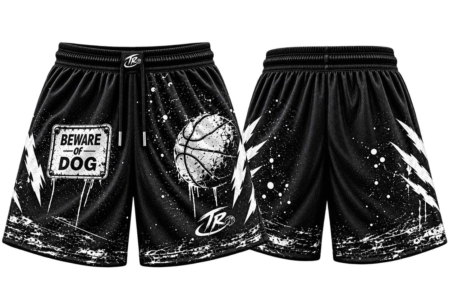 TR™ Beware of Dog Shorts — Black/White